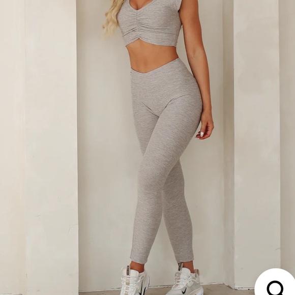 Stacci Athletics Nori Velvet Leggings - Toasted Maroon - Picture 3 of 6